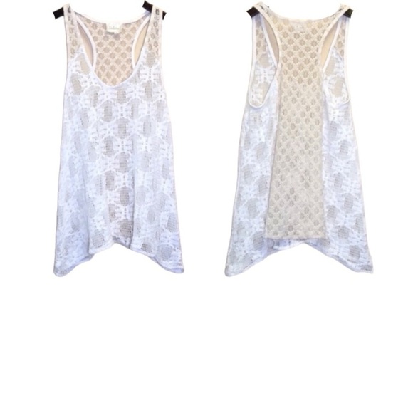 Anthropologie Deletta women's crochet & lace tank small - Picture 1 of 5